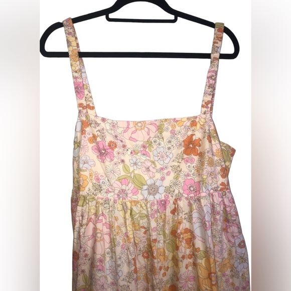 Free People 100% Cotton Floral Sundress With Pockets Size Medium - Picture 3 of 11
